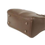 Brown Compact Handbag